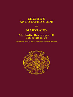 cover image of Michie's Annotated Code of Maryland